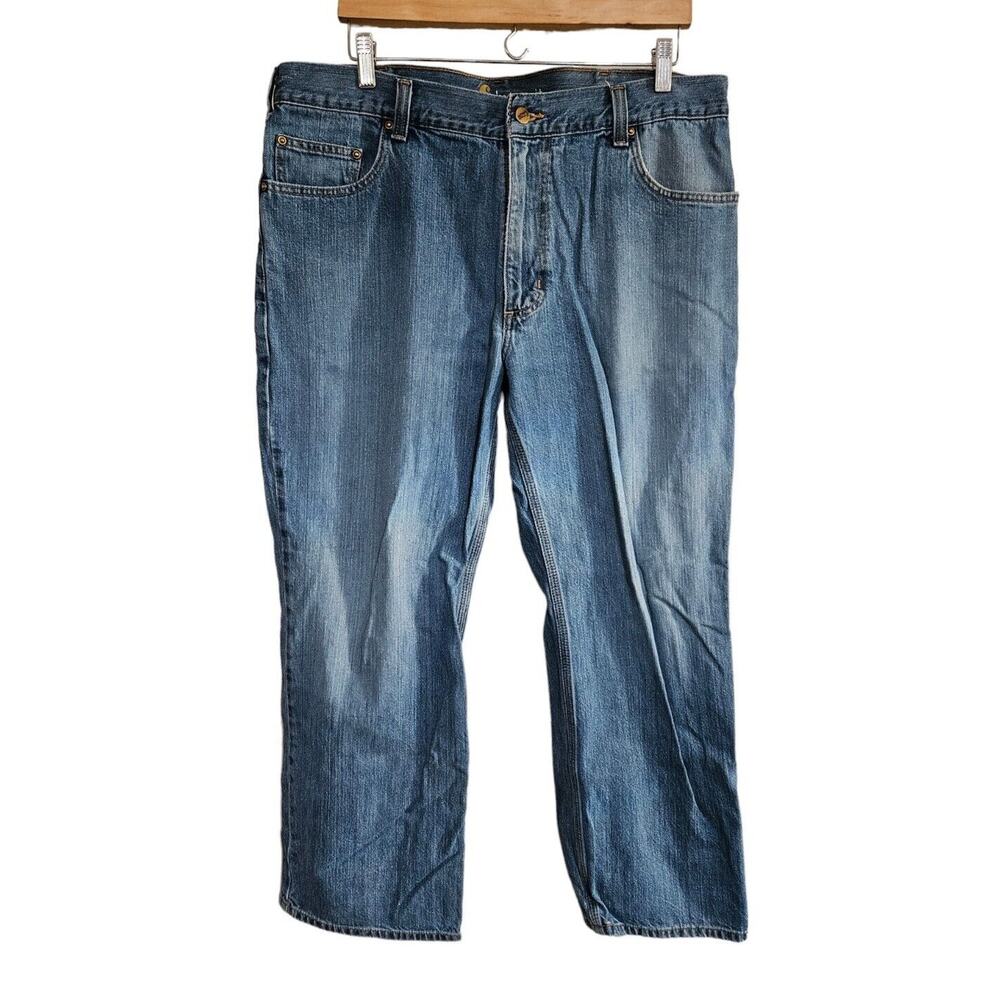 Carhartt Men's Jeans Loose Fit Blue Denim 38 X 30